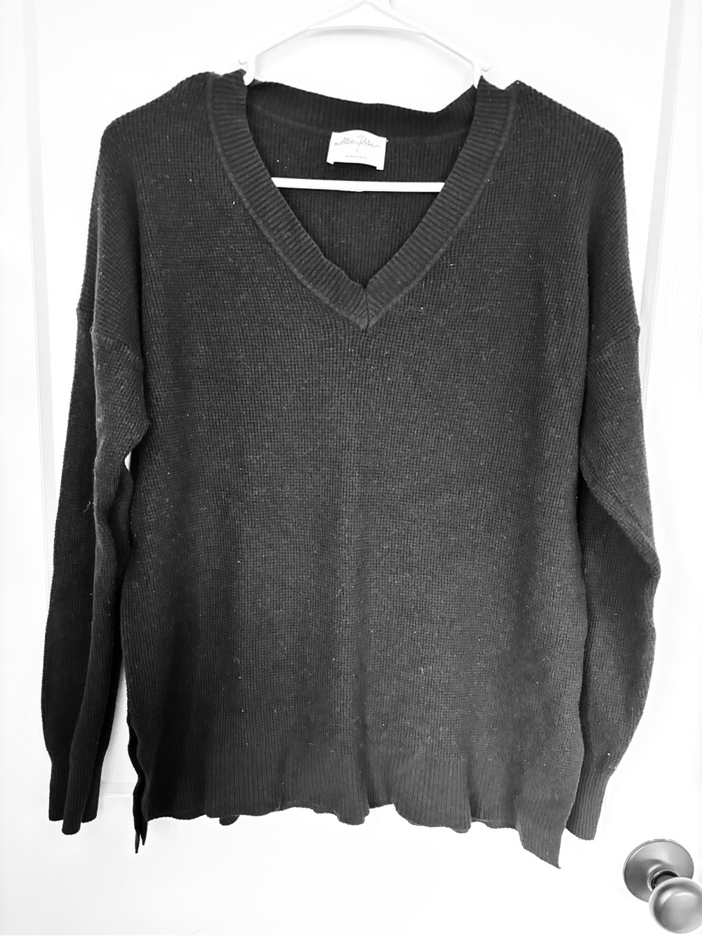 Allie Rose V-Neck Women’s Sweater - Black